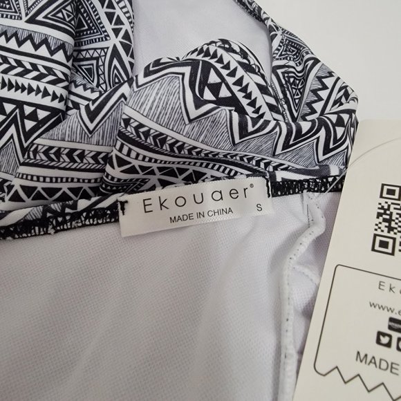 Ekouaer One Piece Swimsuit Halter High Neck Backless NWT size Small - Picture 9 of 12